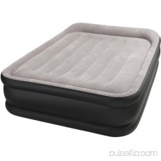 Intex Deluxe Raised Pillow Rest Airbed Mattress with Built-In Pump, Twin, Full and Queen Sizes Available 550402693